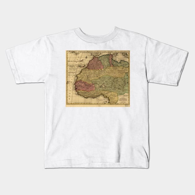 Vintage Map of West Africa (1742) Kids T-Shirt by Bravuramedia